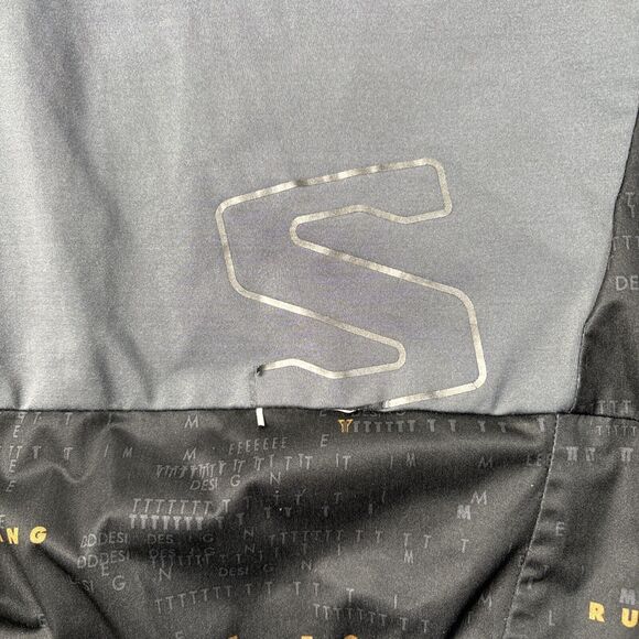 Salomon Light Shell Outdoor Vest Women's Size XL Black Script‎ Time To Lap Run - Picture 11 of 16